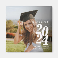 Modern Minimalist Photo Graduation Announcement