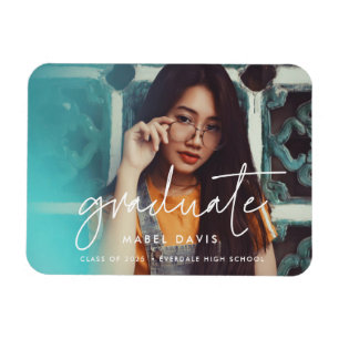 Modern minimalist Photo graduation Magnet