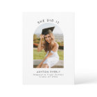 Modern Minimalist Photo Graduation Party Invite