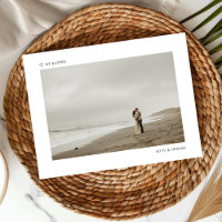 Modern Minimalist Photo Just Married Elopement