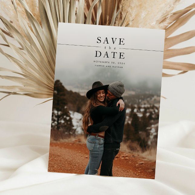 Modern Minimalist Photo QR Code Wedding Invitation (Creator Uploaded)