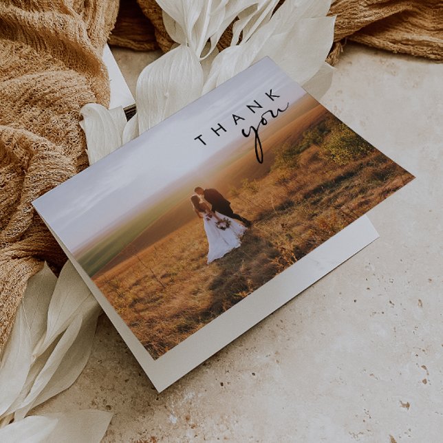 Modern Minimalist Photo Thank You Card (Creator Uploaded)