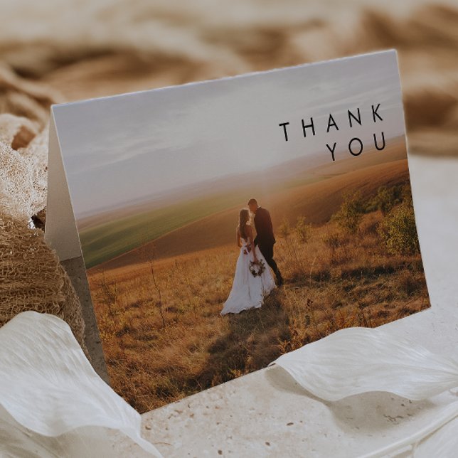Modern Minimalist Photo Thank You Card (Creator Uploaded)