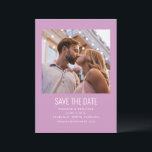 Modern Minimalist Photo Wedding Cute Purple Save The Date<br><div class="desc">Modern Minimalist Photo Cute Wedding Save the Date in Purple</div>