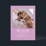 Modern Minimalist Photo Wedding Cute Purple Save The Date<br><div class="desc">Modern Minimalist Photo Cute Wedding Save the Date in Purple</div>
