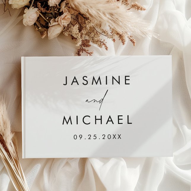 Modern Minimalist Photo Wedding Guest Book (Creator Uploaded)