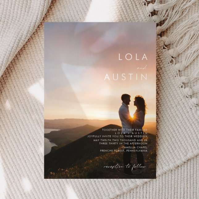 Modern Minimalist Photo Wedding Invitation (Creator Uploaded)