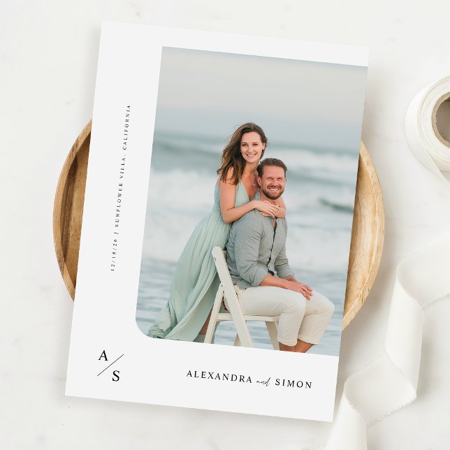 Modern Minimalist Photo Wedding Invite (Creator Uploaded)