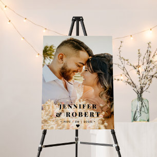 Modern minimalist Photo Wedding Poster