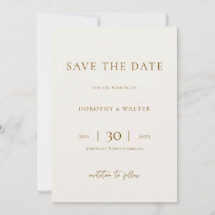Modern Minimalist Photo Wedding Save the Date