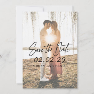 Modern Minimalist Photo Wedding Save The Date