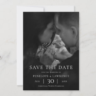 Modern Minimalist Photo Wedding Save the Date