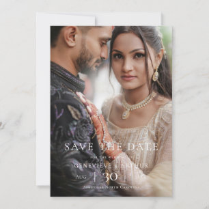Modern Minimalist Photo Wedding Save the Date