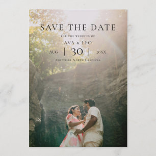 Modern Minimalist Photo Wedding Save the Date
