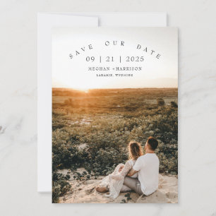 Modern Minimalist Photo Wedding Save The Date