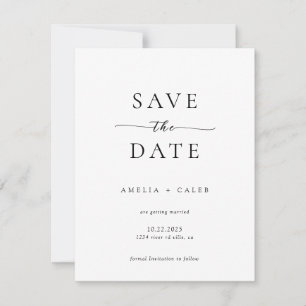 Modern Minimalist Photo Wedding Save the Date
