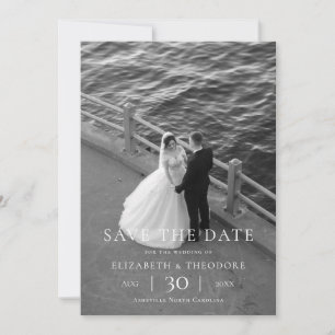 Modern Minimalist Photo Wedding Save the Date