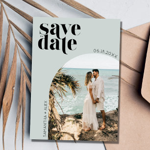 Modern Minimalist Photo Wedding Save the Date