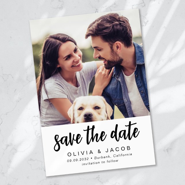 Modern Minimalist Photo Wedding Save The Date (Creator Uploaded)