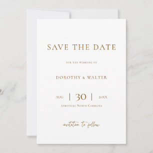 Modern Minimalist Photo Wedding Save the Date