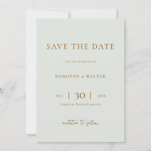 Modern Minimalist Photo Wedding Save the Date