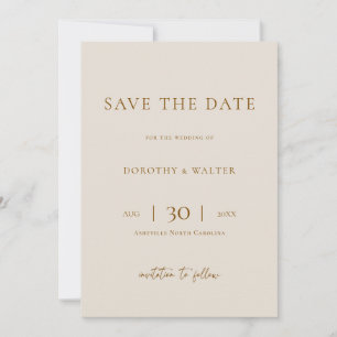 Modern Minimalist Photo Wedding Save the Date