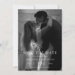 Modern Minimalist Photo Wedding Save the Date