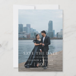 Modern Minimalist Photo Wedding Save the Date
