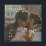 Modern Minimalist Photo Wedding Save The Date Magnet<br><div class="desc">Modern Minimalist Photo Wedding Save The Date magnet</div>