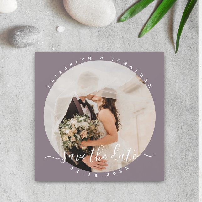 Modern Minimalist Photo Wedding Save The Date Magnetic Invitation (Creator Uploaded)