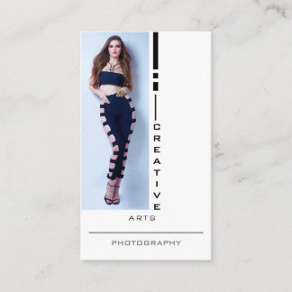 modern minimalist photography vertical business card