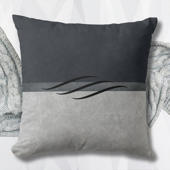 Modern Minimalist Pillow Charcoal Grey (Modern Minimalist Pillow Charcoal and Gray)