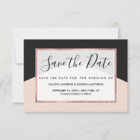 Modern Minimalist Pink Black Triangle Geometric