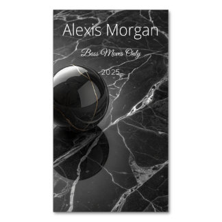 Modern Minimalist Pink-Purple Border Template Magnetic Business Card