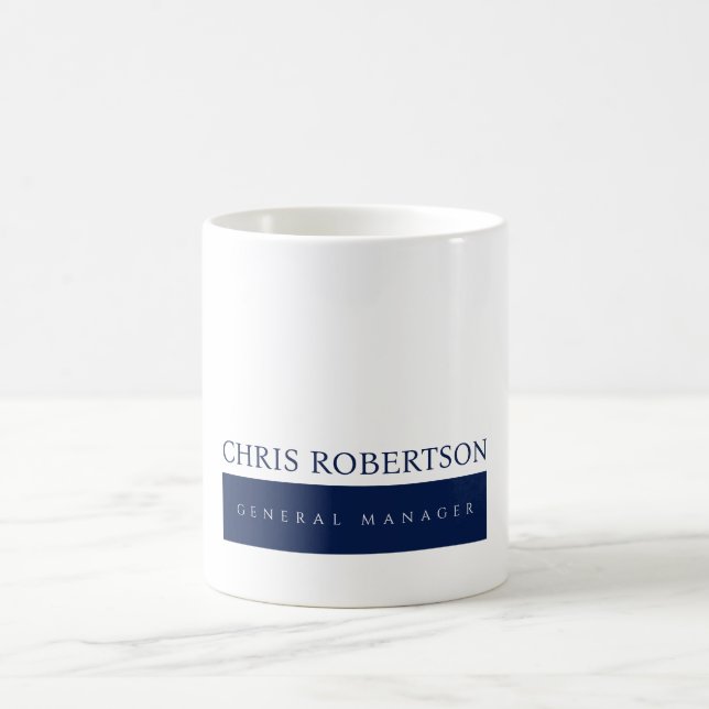Modern Minimalist Plain Coffee Mug (Center)