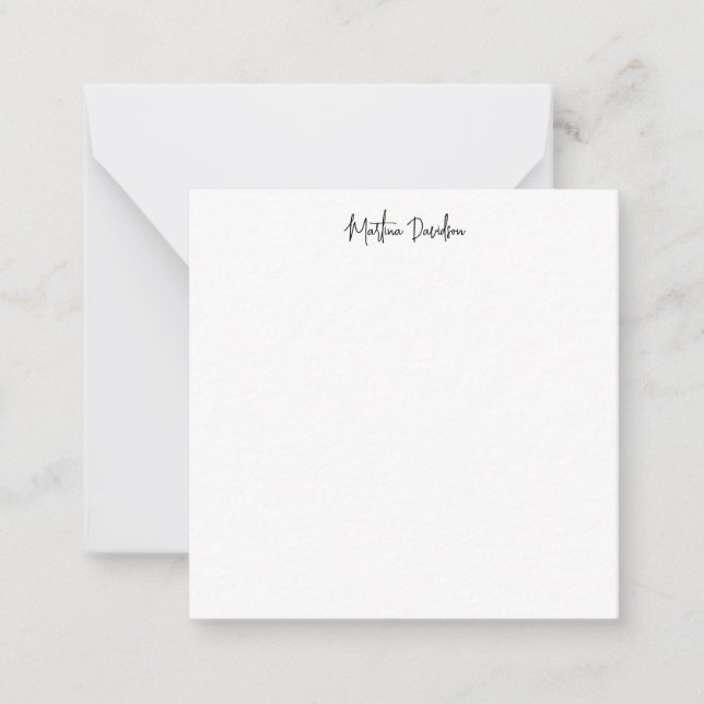 Modern Minimalist Plain Creative Calligraphy Card (Front)