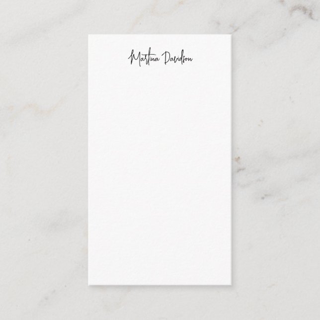 Modern Minimalist Plain Creative Calligraphy Enclosure Card (Front)