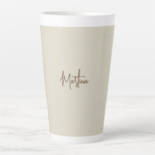 Modern Minimalist Plain Creative Calligraphy Latte Mug