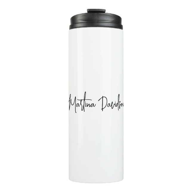 Modern Minimalist Plain Creative Calligraphy Thermal Tumbler (Front)
