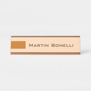 Modern Minimalist Plain Desk Name Plate