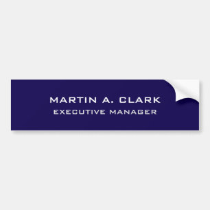 Modern Minimalist Plain Elegant Dark Blue Bumper Sticker