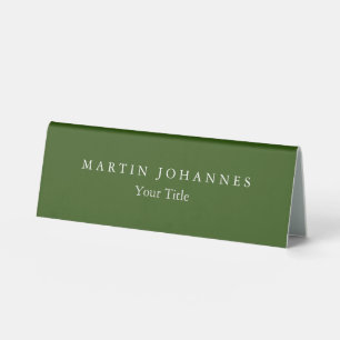 Modern Minimalist Plain Elegant Forest Green