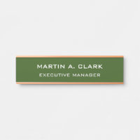 Modern Minimalist Plain Elegant Forest Green