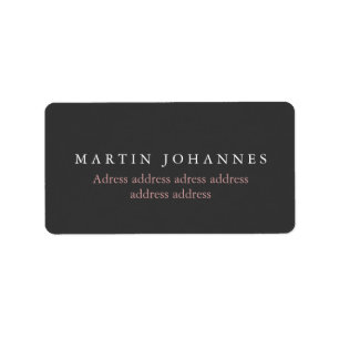 Modern Minimalist Plain Elegant Grey Label