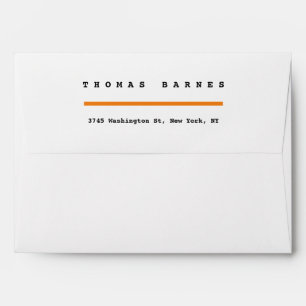 Modern Minimalist Plain Elegant Personalised Envelope
