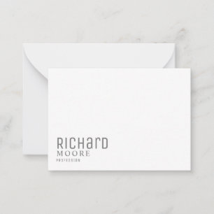 modern minimalist plain grey and white card