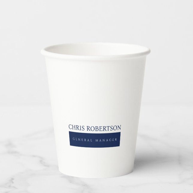 Modern Minimalist Plain Paper Cups (Front)