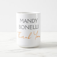 Modern Minimalist Plain Personalised Thank You