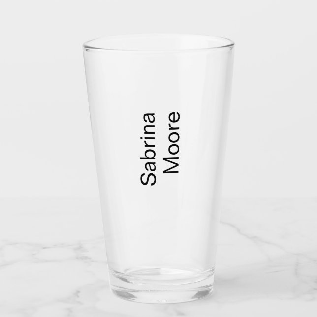Modern Minimalist Plain Professional Add Name Glass (Front)