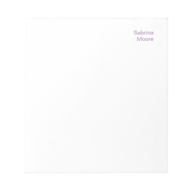 Modern Minimalist Plain Professional Notepad (Front)